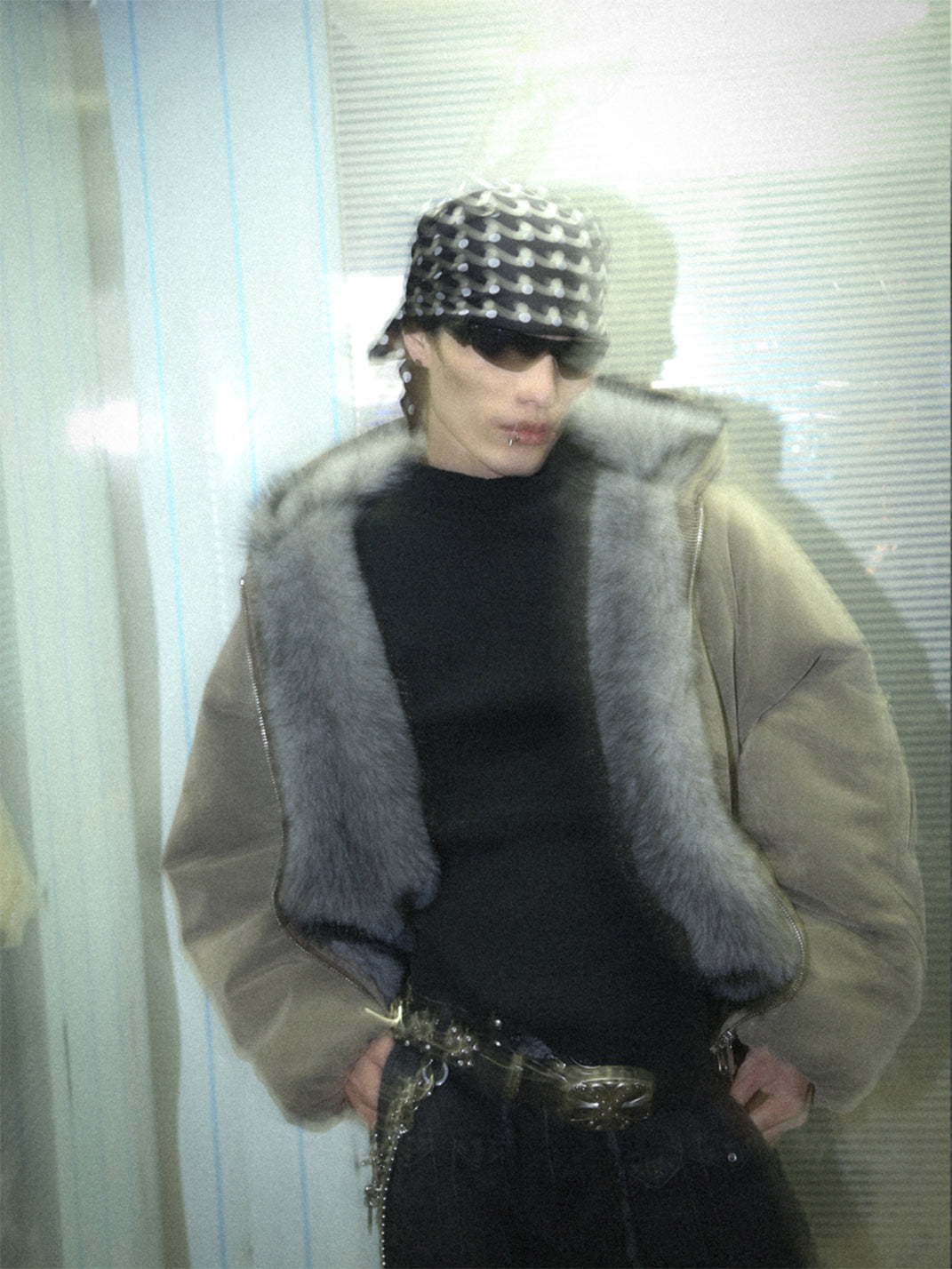 TREclub | Reversible Fur Khaki Gray Parka - PSYLOS 1, TREclub | Reversible Fur Khaki Gray Parka, Jackets, TREclub•JAPAN, PSYLOS 1